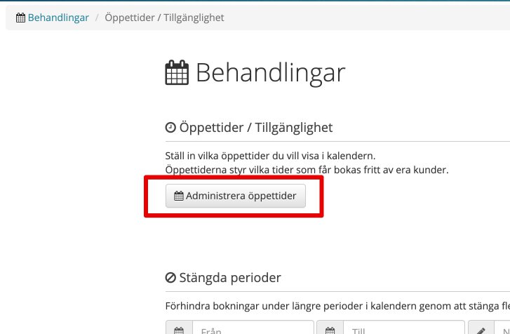 Flexibla öppettider - Översikt